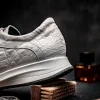 Clearance Maseratti Vidal 6002 Embossed Crocodile / Caiman / Ostrich Sneakers White