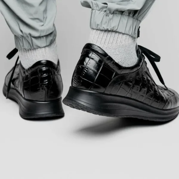 maseratti_vidal__embossed_7-1.webp Discount Maseratti Vidal 6002 Embossed Crocodile / Caiman / Ostrich Sneakers Black