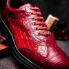 Fashion Maseratti Vidal 6002 Embossed Crocodile / Caiman Sneakers (Limited Edition) Red