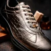 Clearance Maseratti Vidal 6002 Embossed Crocodile Sneakers (Limited Edition) Gold