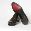 Clearance Santoni Massimiliano Stanco Goodyear Welted Oxfords Burgundy