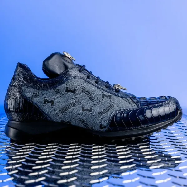 mauri___ostrich_leg__horn_1.webp New Mauri 8741 2 Ostrich Leg / Hornback Crown / Fabric Sneakers Blue