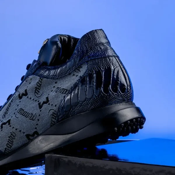 mauri___ostrich_leg__horn_4.webp New Mauri 8741 2 Ostrich Leg / Hornback Crown / Fabric Sneakers Blue