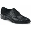 Clearance Mauri 4896 Adige Alligator Derby Shoes (Special Order) Black