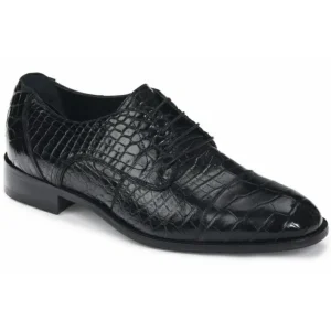 Clearance Mauri 4896 Adige Alligator Derby Shoes (Special Order) Black