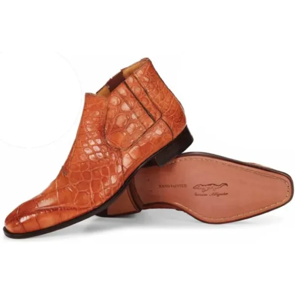 mauri__alberti_alligator__0.webp Discount Mauri 4780 Alberti Alligator Boots (Special Order) Cognac