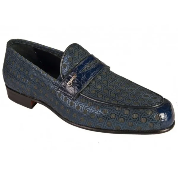 mauri__alligator__fabric__0.webp Fashion Mauri 4889/1 Alligator / Fabric Cactus Loafers (Special Order) Blue