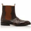 Best Sale Mauri 1092 Alligator / Ostrich Leg Chelsea Boots Sport Rust SportRust