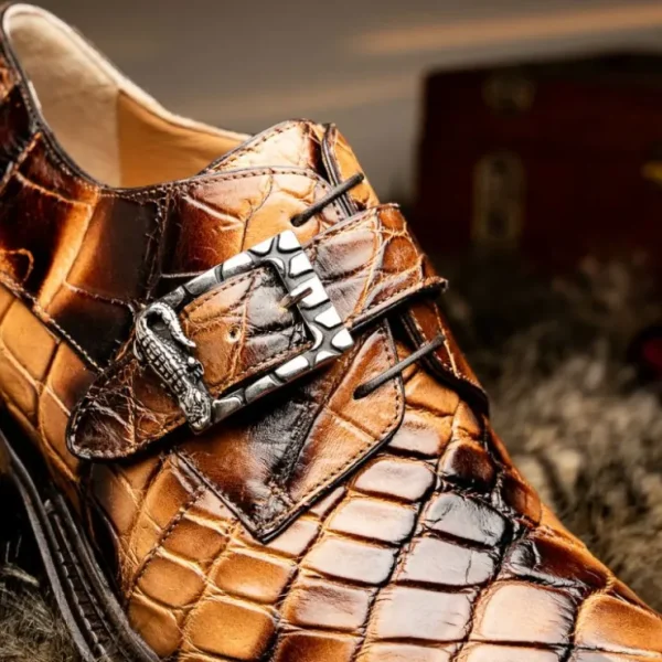 mauri__alligator_monk_str_5.webp Hot Mauri 44166/2 Alligator Monk Strap Dune Smoke T. Moro (Special Order) DuneSmokeT.Moro