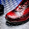 Store Mauri 8900/2 Alligator/ Nappa Sneakers Red/ Dirty Black Red/DirtyBlack