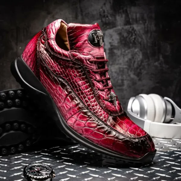 Best Sale Mauri 8900/2 Alligator Sneakers Dirty Taste of Berry / Ruby Red