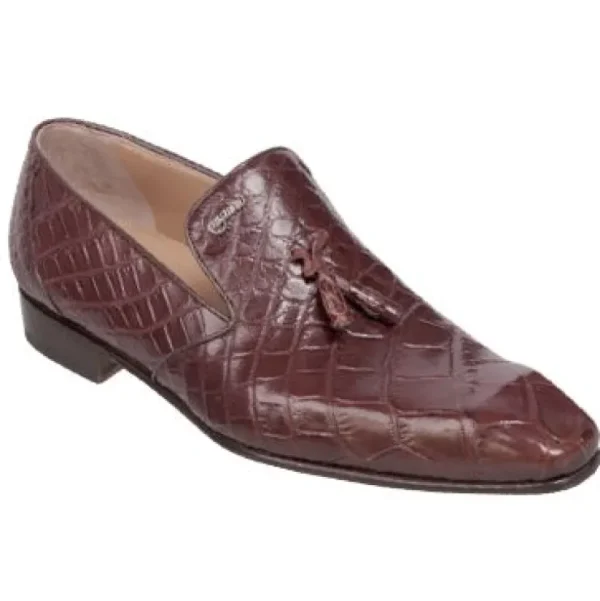 Clearance Mauri 4585-4 Alligator Tassel Loafers Golden Brown (SPECIAL ORDER) GoldBrown