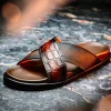 Clearance Mauri 5134 Alligator Time Sandals Cognac / Dirty T. Moro