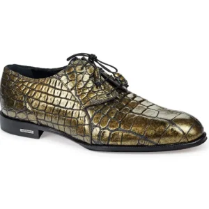 Discount Mauri 4649 Atlas Alligator Derby Shoes Metallic Brass (Special Order) MetallicBrass