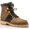 Fashion Mauri 3272 Baby Croc / Ostrich Leg / Double M. Fabric Boots Sport Rust & Beige SportRust&Beige
