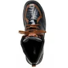 Shop Mauri 8439 Baby Croc / Patent Leather / Nappa Boots Wonder Blue & Cognac (Special Order) WonderBlue&Cognac
