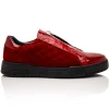 Best Mauri 8478/10 Baby Croc / Quilted Velvet / Patent Sneaker Red