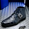 Hot Mauri 3238/1 Baby Croc Boots Wonder Blue WonderBlue
