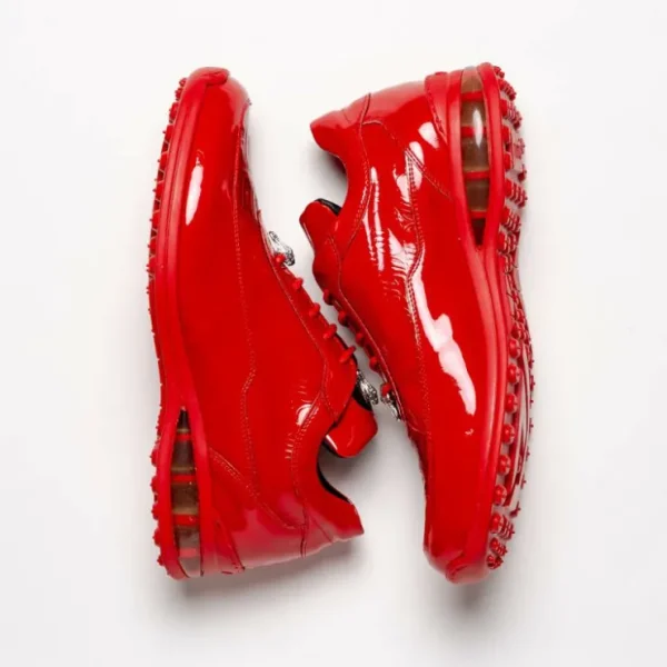 Sale Mauri 8900/2 Baby Crocodile / Embossed Patent Sneakers Red