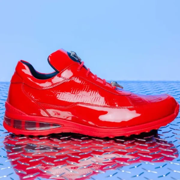 Sale Mauri 8900/2 Baby Crocodile / Embossed Patent Sneakers Red