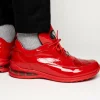 Sale Mauri 8900/2 Baby Crocodile / Embossed Patent Sneakers Red