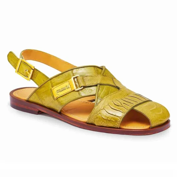 mauri__baby_crocodile__os_0.webp Best Sale Mauri 5113 Baby Crocodile / Ostrich Leg Sandals (Special Order) Khaki