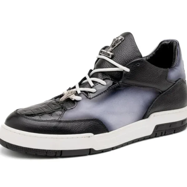mauri__baby_crocodile_amp_0-4.webp New Mauri 8423 Baby Crocodile & Nappa Sneakers Black / White