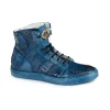 Discount Mauri 6129 Baby Crocodile & Nappa Sneakers Caribbean (Special Order) Blue