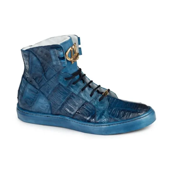 mauri__baby_crocodile_amp_0-5.webp Discount Mauri 6129 Baby Crocodile & Nappa Sneakers Caribbean (Special Order) Blue