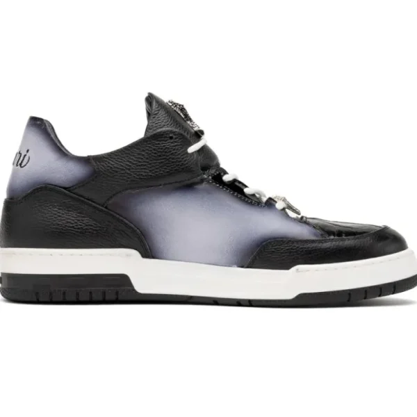 mauri__baby_crocodile_amp_1-2.webp New Mauri 8423 Baby Crocodile & Nappa Sneakers Black / White