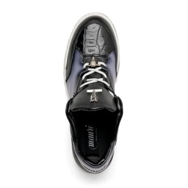 mauri__baby_crocodile_amp_2-2.webp New Mauri 8423 Baby Crocodile & Nappa Sneakers Black / White