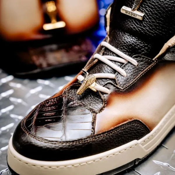 mauri__baby_crocodile_amp_4.webp Clearance Mauri 8423 Baby Crocodile & Nappa Sneakers Sport Rust / Dune Dirty Gold SportRust/DuneDirtyGold