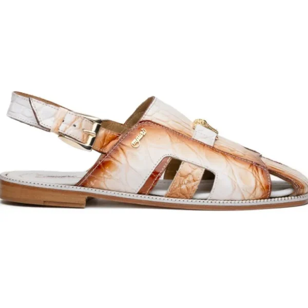 mauri__barbados_alligator_1.webp Hot Mauri 1674/5 Barbados Alligator Sandals White / Dirty Cognac