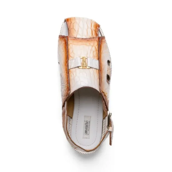 mauri__barbados_alligator_2.webp Hot Mauri 1674/5 Barbados Alligator Sandals White / Dirty Cognac