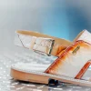 Hot Mauri 1674/5 Barbados Alligator Sandals White / Dirty Cognac