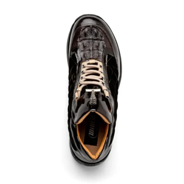 mauri__beats_patent_hornb_2.webp Outlet Mauri 8415/1 Beats Patent/ Hornback Crown/ Velvet Sneakers Sport Rust/ Dune SportRust/Dune
