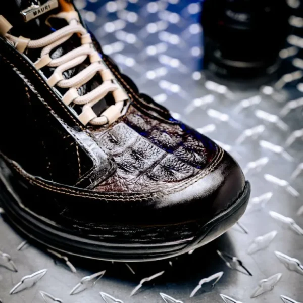 mauri__beats_patent_hornb_4.webp Outlet Mauri 8415/1 Beats Patent/ Hornback Crown/ Velvet Sneakers Sport Rust/ Dune SportRust/Dune