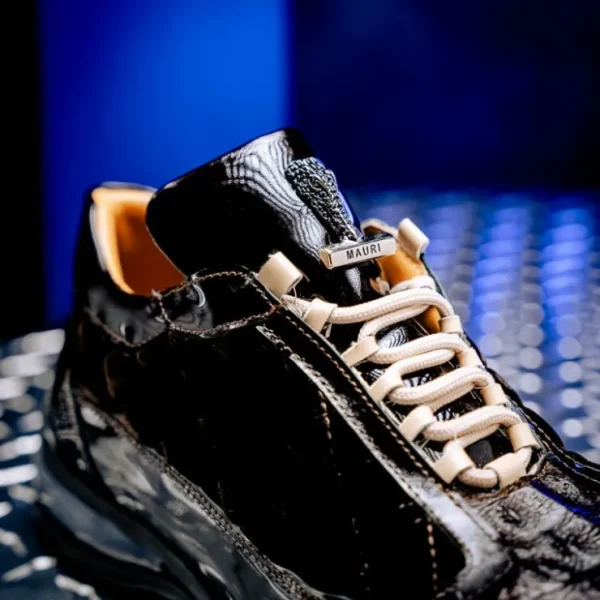 mauri__beats_patent_hornb_5.webp Outlet Mauri 8415/1 Beats Patent/ Hornback Crown/ Velvet Sneakers Sport Rust/ Dune SportRust/Dune