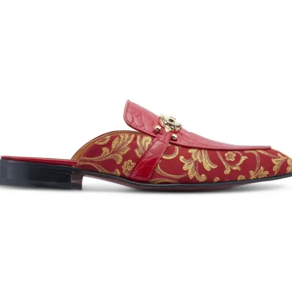 mauri__bermuda_gobelins_f_0-1.webp Sale Mauri 4976 Bermuda Gobelins Fabric & Alligator Half Shoes Red