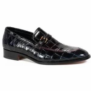 Outlet Mauri 4796 Body Alligator Bit Loafers Dark Navy (SPECIAL ORDER) Blue