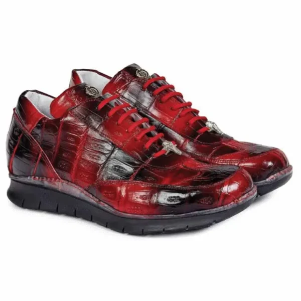 mauri__borromini_crocodil_0-1.webp Best Sale Mauri 8932 Borromini Crocodile Sneakers Red / Black (Special Order) Red/Black