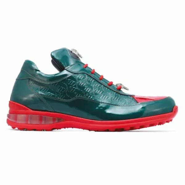 mauri__bubble_crocodile_a_1-1.webp Outlet Mauri 8900/2 Bubble Crocodile & Embossed Sneakers (Special Order) Green/Red
