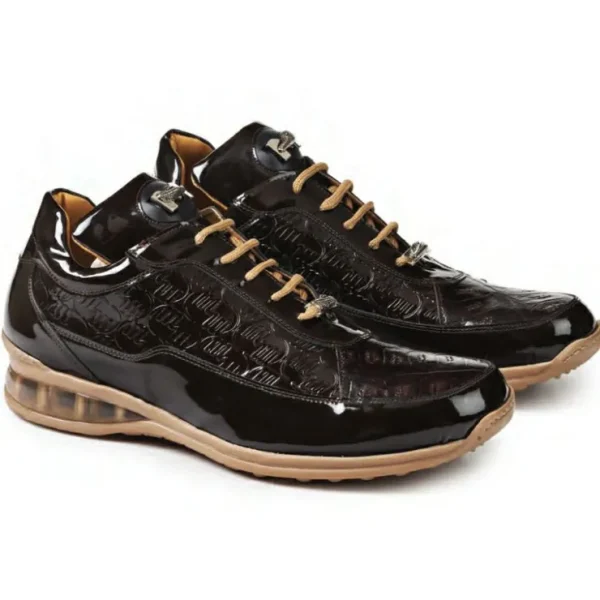 Store Mauri 8900/2 Bubble Patent Leather Embossed Baby Croc Dark Brown DarkBrown