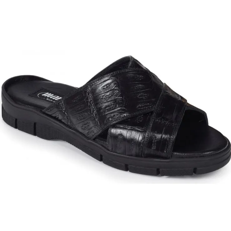 Best Sale Mauri 5018 Cagnola Crocodile Sandals (Special Order) Black
