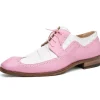 Outlet Mauri 3258 Calfskin & Alligator Wingtip Shoes Taste of Berry / White (Special Order)