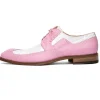 Outlet Mauri 3258 Calfskin & Alligator Wingtip Shoes Taste of Berry / White (Special Order)