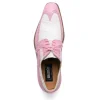 Outlet Mauri 3258 Calfskin & Alligator Wingtip Shoes Taste of Berry / White (Special Order)
