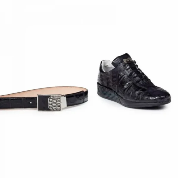 mauri__cordusio_baby_croc_1.webp Flash Sale Mauri 8547 Cordusio Baby Crocodile Sneakers (Special Order) Black