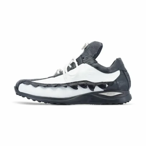 mauri__crawler_baby_croc__2.webp Fashion Mauri 8727/1 Crawler Baby Croc / Hornback tail Sneakers Black / White