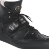 Best Mauri 8877 Croco & Suede High Top Sneakers (Special Order) Black
